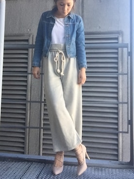 「R&E（アールアンドイー）のアイテム」を使った、R&E_REZOY本部staffさん（レディース・162cm）の冬コーディネート