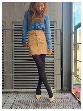 「アイテム（パンプス）」を使った、R&E_REZOY本部staffさん（レディース・162cm・30代）の冬コーディネート