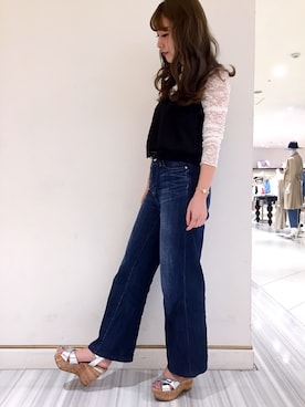 「REZOY（リゾイ）のアイテム」を使った、R&E_REZOY本部staffさん（レディース・154cm）の春コーディネート