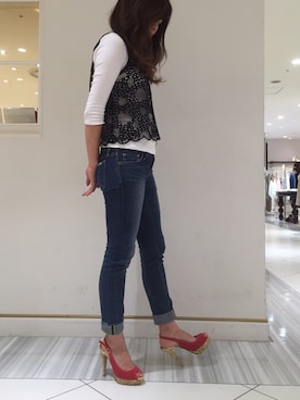 「REZOY（リゾイ）のアイテム」を使った、R&E_REZOY本部staffさん（レディース・158cm）の春コーディネート