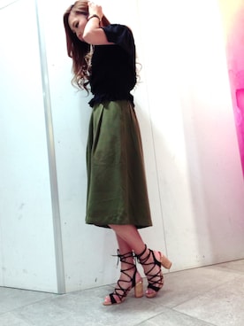 「REZOY（リゾイ）のアイテム」を使った、R&E_REZOY本部staffさん（レディース・157cm）の春コーディネート