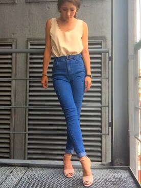 「REZOY（リゾイ）のアイテム」を使った、R&E_REZOY本部staffさん（レディース・162cm）の春コーディネート