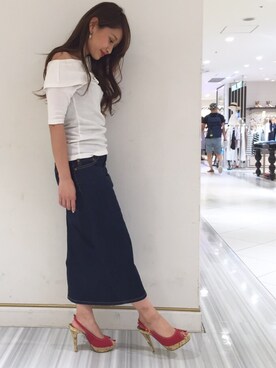 「REZOY（リゾイ）のアイテム」を使った、R&E_REZOY本部staffさん（レディース・157cm）の夏コーディネート
