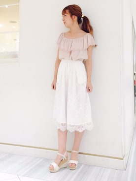 R&E_REZOY本部staffさん（レディース・157cm）の夏コーディネート