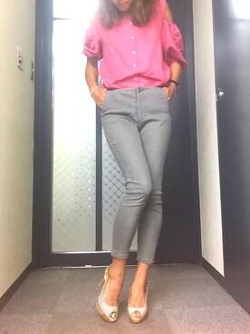 「REZOY（リゾイ）のアイテム」を使った、R&E_REZOY本部staffさん（レディース・162cm）の夏コーディネート
