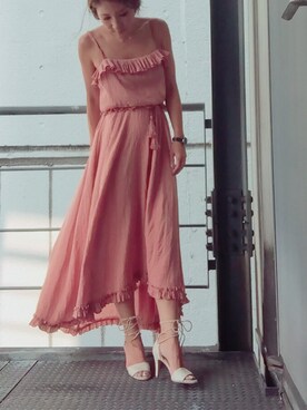 「REZOY（リゾイ）のアイテム」を使った、R&E_REZOY本部staffさん（レディース・162cm）の夏コーディネート