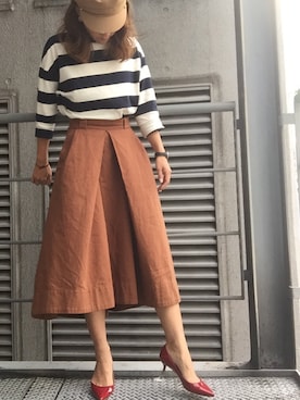 「REZOY（リゾイ）のアイテム」を使った、R&E_REZOY本部staffさん（レディース・162cm）の秋コーディネート