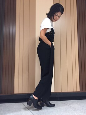 「R&E渋谷109スタッフコーデ」｜「アイテム（ブーティ）」を使った、R&E_REZOY本部staffさん（レディース・162cm）の秋コーディネート