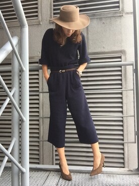 「R&E（アールアンドイー）のアイテム（パンプス）」を使った、R&E_REZOY本部staffさん（レディース・162cm）の秋コーディネート