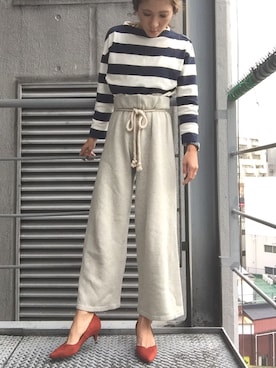 「REZOY（リゾイ）のアイテム」を使った、R&E_REZOY本部staffさん（レディース・162cm）の秋コーディネート