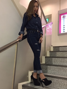「R&E渋谷109スタッフコーデ」｜「アイテム（ブーティ）」を使った、R&E_REZOY本部staffさん（レディース・155cm）の秋コーディネート