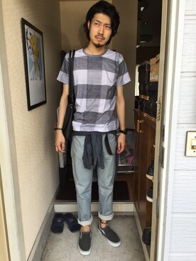 「ZER（ゼットイーアール）のアイテム」を使った、makiさん（メンズ・180cm）の冬コーディネート