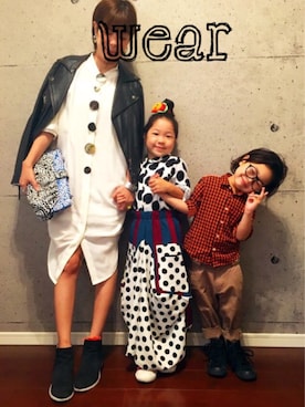 「Ameri（アメリ）のアイテム」を使った、ﾋﾞｷ ﾆ ｽﾞﾑさん（キッズ・110cm）の秋コーディネート