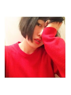 「パパのお下がり」｜Emiさん（レディース・160cm）の冬コーディネート