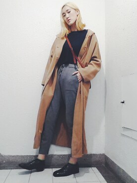 「gray」｜「アイテム（モッズコート）」を使った、sojoyoさん（レディース・170cm）の冬コーディネート
