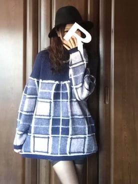 「ネイビー×ピンク」｜「アイテム（ワンピース）」を使った、Renaさん（レディース・161cm）の秋コーディネート