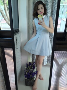 「TITTY&CO.（ティティーアンドコー）のアイテム（オールインワン・サロペット）」を使った、moon_tsukiさん（レディース・167cm）の秋コーディネート