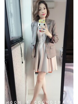 「EATME（イートミー）のアイテム（オールインワン・サロペット）」を使った、moon_tsukiさん（レディース・167cm）の秋コーディネート
