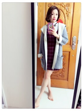 「EATME（イートミー）のアイテム（オールインワン・サロペット）」を使った、moon_tsukiさん（レディース・168cm）の冬コーディネート