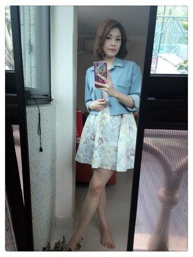 「dazzlin（ダズリン）のアイテム（オールインワン・サロペット）」を使った、moon_tsukiさん（レディース・168cm）の春コーディネート
