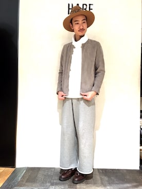 「スエットパンツ」｜青木/HAREHEPFIVEさん（メンズ・174cm）の冬コーディネート