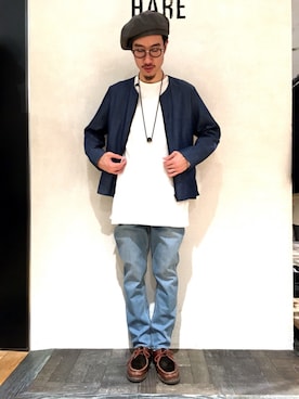 青木/HAREHEPFIVEさん（メンズ・174cm）の冬コーディネート