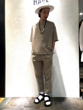 「Teva（テバ）のアイテム」を使った、青木/HAREHEPFIVEさん（メンズ・174cm）の春コーディネート