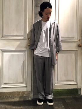 「HARE（ハレ）のアイテム（キャップ）」を使った、青木/HAREHEPFIVEさん（メンズ・174cm）の夏コーディネート