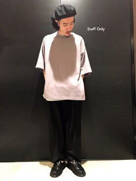 「HARE（ハレ）のアイテム（ハンチング/ベレー帽）」を使った、青木/HAREHEPFIVEさん（メンズ・174cm）の夏コーディネート