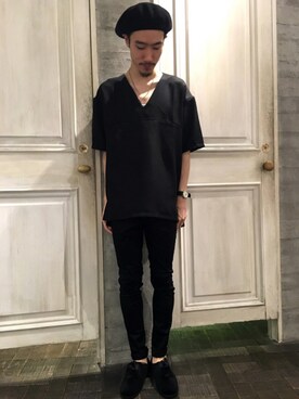 「HARE（ハレ）のアイテム（ハンチング/ベレー帽）」を使った、青木/HAREHEPFIVEさん（メンズ・174cm）の夏コーディネート