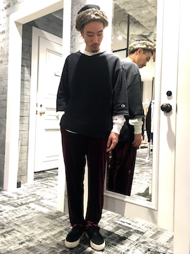 「EYTYS（エイティス）のアイテム」を使った、青木/HAREHEPFIVEさん（メンズ・174cm）の秋コーディネート