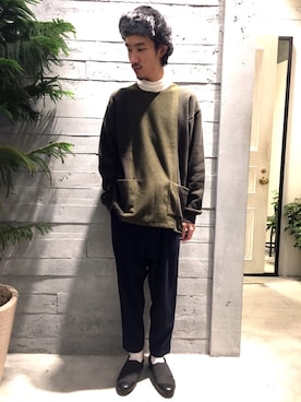 「HARE（ハレ）のアイテム（キャップ）」を使った、青木/HAREHEPFIVEさん（メンズ・174cm）の冬コーディネート