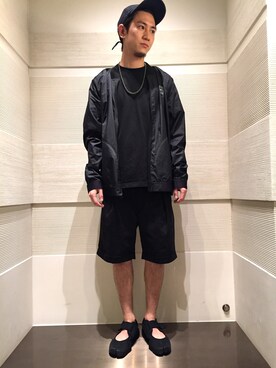 「NIKE（ナイキ）のアイテム（ブルゾン）」を使った、NANO・UNIVERSE LIBRARY 新宿 STAFFさん（メンズ・170cm）の夏コーディネート
