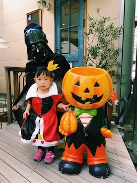 「BEAMS BOY（ビームスボーイ）のアイテム（ニットキャップ/ビーニー）」を使った、yuzupiiqさん（キッズ・80cm）の秋コーディネート