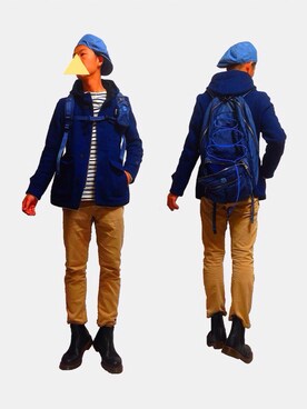 「ユナイテッドアローズ」｜「アイテム（その他アウター）」を使った、アビオンさん（メンズ・170cm）の秋コーディネート
