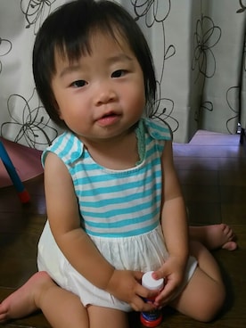 「GAP（ギャップ）のアイテム（チュニック）」を使った、mami☆☆さん（キッズ・80cm）の夏コーディネート