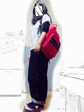 「赤リュック」｜nanacoさん（レディース・156cm）の春コーディネート