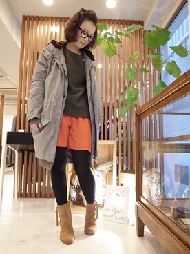 「ACNE（アクネ）のアイテム（ジャケット/アウター）」を使った、MOGGIE CO-OP STAFFさん（レディース・161cm）の秋コーディネート