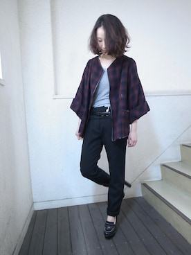「紅白カラー」｜MOGGIE CO-OP STAFFさん（レディース・161cm）の冬コーディネート