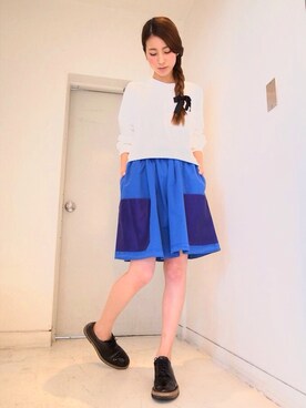 「バレンタインデートスタイル」｜「アイテム（スウェット）」を使った、MOGGIE CO-OP STAFFさん（レディース・168cm）の冬コーディネート