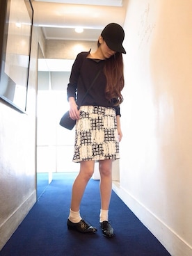 「SAINT LAURENT PARIS（サンローランパリ）のアイテム（スウェット）」を使った、MOGGIE CO-OP STAFFさん（レディース・168cm）の夏コーディネート