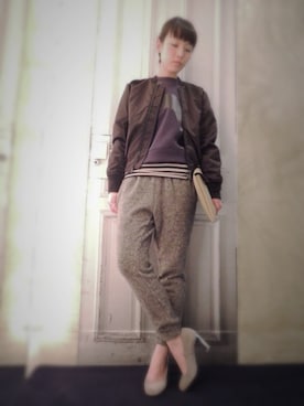 「ACNE（アクネ）のアイテム（ジャケット/アウター）」を使った、MOGGIE CO-OP STAFFさん（レディース・161cm）の秋コーディネート