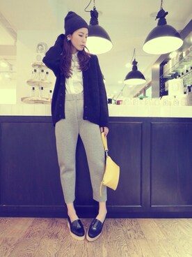 「Frank&Eileen（フランクアンドアイリーン）のアイテム」を使った、MOGGIE CO-OP STAFFさん（レディース・168cm）の冬コーディネート