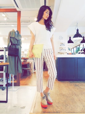 「ISABEL MARANT（イザベルマラン）のアイテム（パンツ）」を使った、MOGGIE CO-OP STAFFさん（レディース・168cm）の冬コーディネート