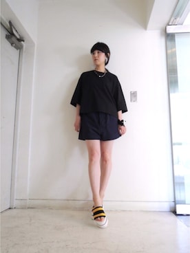 「ISABEL MARANT（イザベルマラン）のアイテム（トップス）」を使った、MOGGIE CO-OP STAFFさん（レディース・161cm）の夏コーディネート