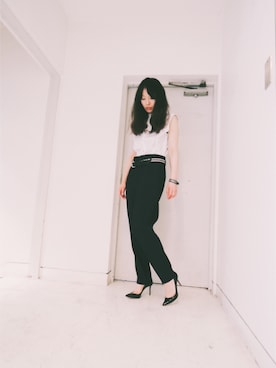 「ACNE（アクネ）のアイテム」を使った、MOGGIE CO-OP STAFFさん（レディース・161cm）の夏コーディネート