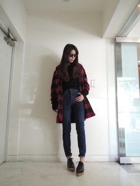 「ISABEL MARANT（イザベルマラン）のアイテム（ジャケット/アウター）」を使った、MOGGIE CO-OP STAFFさん（レディース・168cm）の秋コーディネート