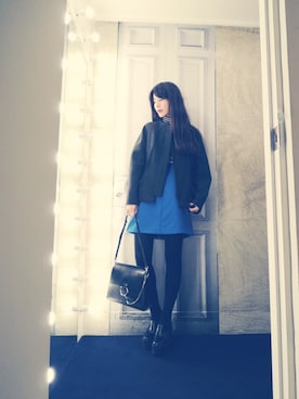 「ISABEL MARANT（イザベルマラン）のアイテム（ノーカラージャケット）」を使った、MOGGIE CO-OP STAFFさん（レディース・168cm）の冬コーディネート