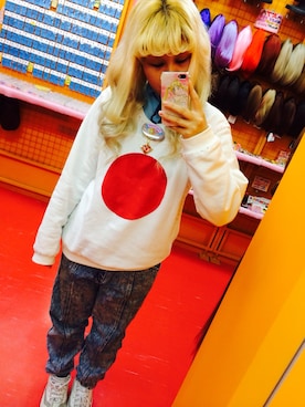 「keisuke kanda（ケイスケカンダ）のアイテム（スウェット）」を使った、ゆいゆいさん（レディース・156cm）の秋コーディネート