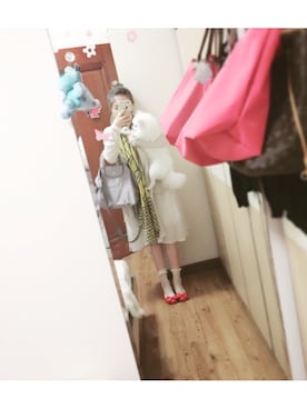 「red」｜「アイテム（レインシューズ）」を使った、JoylensCeciLさん（レディース・161cm）の秋コーディネート